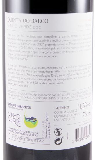 2021 Quinta do Barco Vinhão red