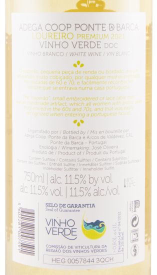 2021 Ponte da Barca Loureiro Premium white