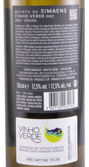 2022 Borges Quinta de Simaens white