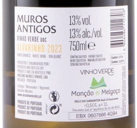 2023 Muros Antigos Alvarinho white