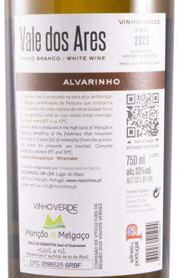 2023 Vale dos Ares Alvarinho branco