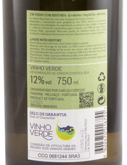 2023 Dona Paterna Alvarinho & Trajadura white
