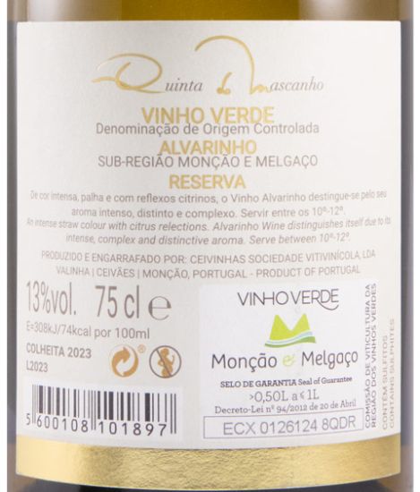2023 Quinta do Mascanho Alvarinho Reserva white