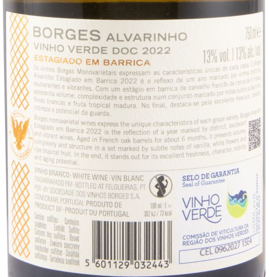 2022 Borges Estagiado em Barrica Alvarinho white