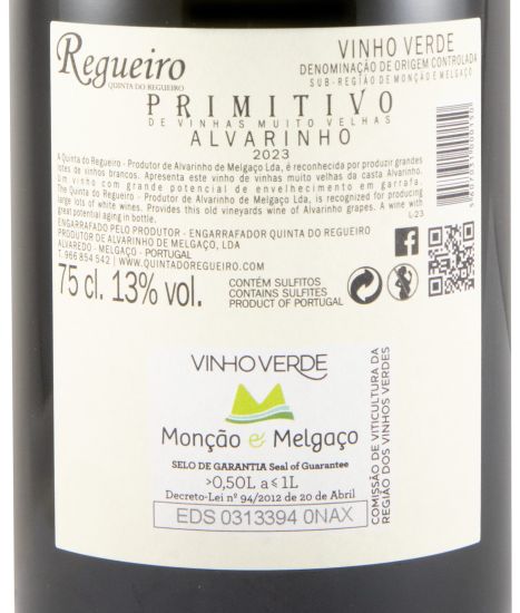 2023 Quinta do Regueiro Primitivo Alvarinho white