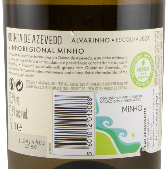 2023 Quinta de Azevedo Alvarinho Escolha branco