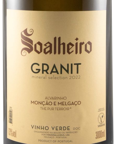 2022 Soalheiro Granit Alvarinho branco 3L