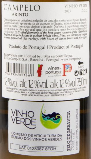 2023 Caves Campelo Arinto branco