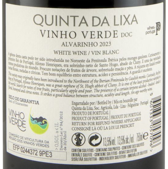 2023 Quinta da Lixa Alvarinho Escolha branco