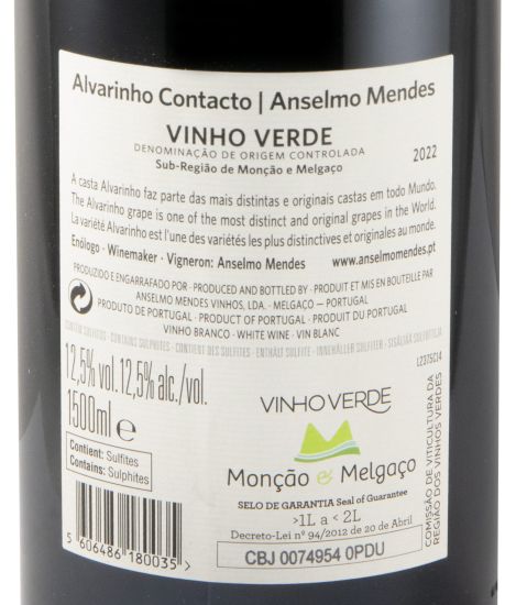 2022 Anselmo Mendes Contacto Alvarinho branco 1,5L