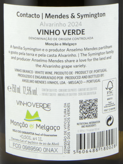 2024 Anselmo Mendes Contacto Alvarinho branco