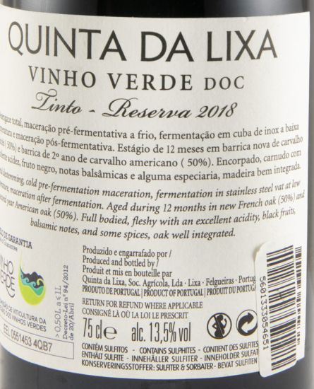 2018 Quinta da Lixa Reserva tinto