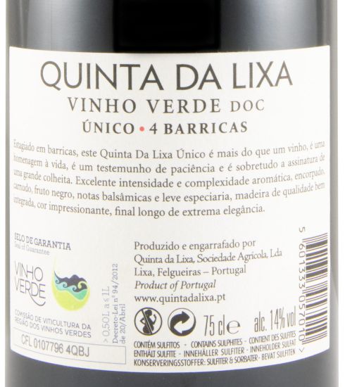 2018 Quinta da Lixa Único 4 Barricas Private Collection tinto