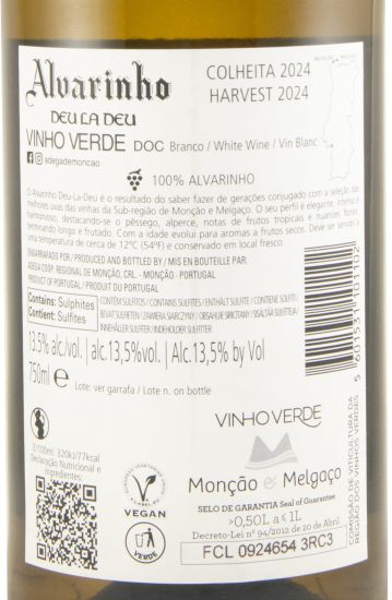 2024 Deu la Deu Alvarinho branco
