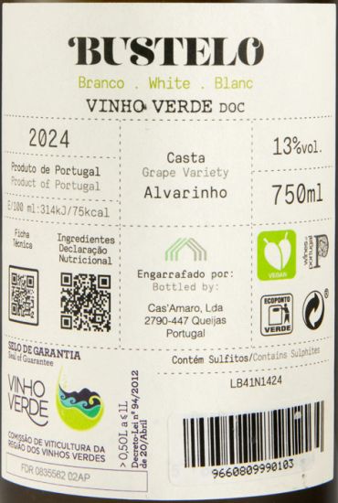 2024 Bustelo Alvarinho branco