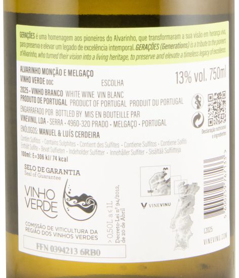 2025 Gerações Alvarinho branco