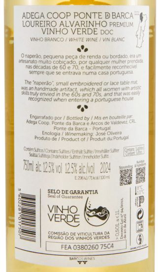 2024 Ponte da Barca Alvarinho & Loureiro Premium white