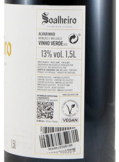 2024 Soalheiro Primeiras Vinhas Alvarinho branco 1,5L
