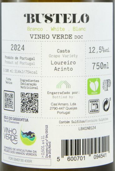 2024 Bustelo Loureiro & Arinto Colheita Selecionada white