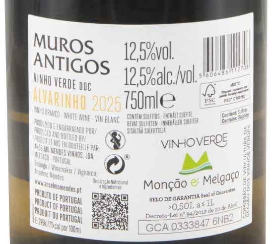 2025 Muros Antigos Alvarinho white