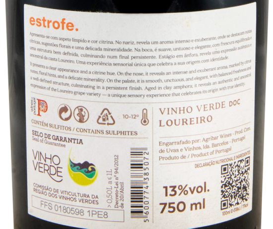 2024 Estrofe Ânfora Loureiro white