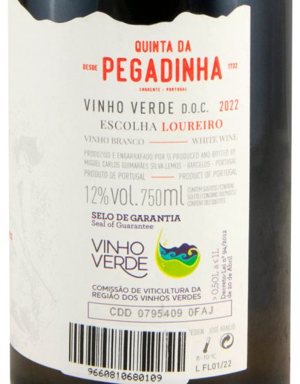 2022 Quinta da Pegadinha Loureiro Escolha white