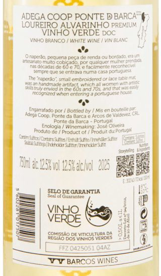 2025 Ponte da Barca Alvarinho & Loureiro Premium branco