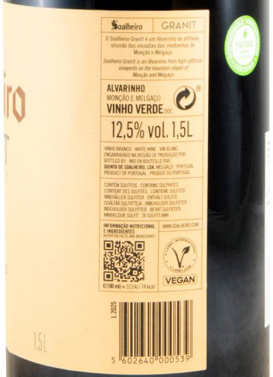 2025 Soalheiro Granit Alvarinho branco 1,5L