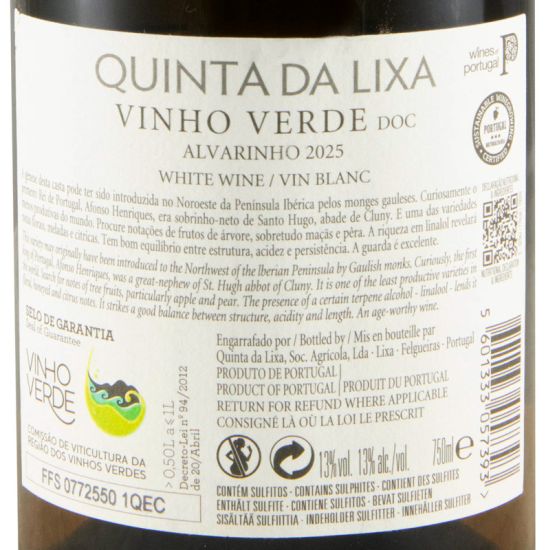 2025 Quinta da Lixa Alvarinho Escolha branco