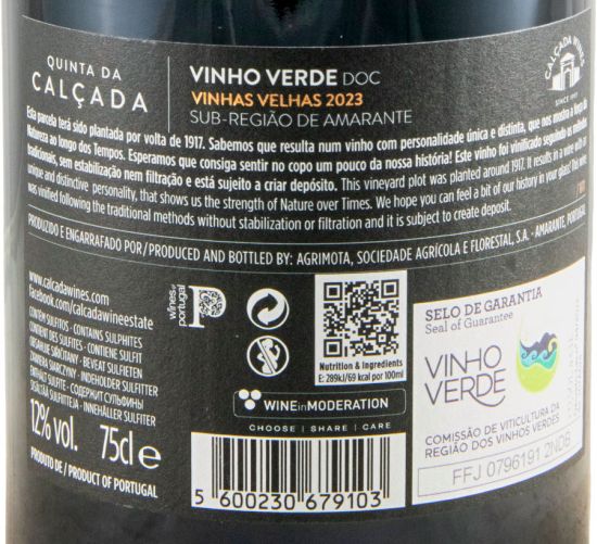 2023 Quinta da Calçada Vinhas Velhas branco