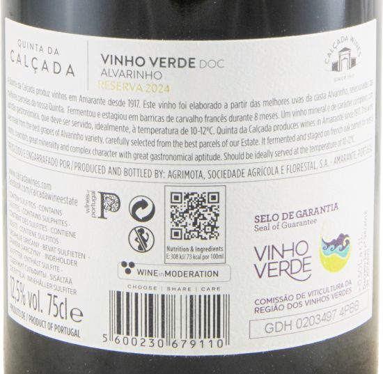 2024 Quinta da Calçada Alvarinho Reserva branco