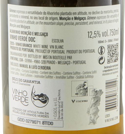 2025 Génese Terroir Montanha Alvarinho branco
