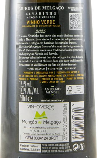 2025 Muros de Melgaço Alvarinho branco