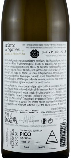 2018 Arinto dos Açores by António Maçanita branco