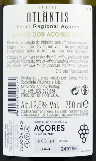 2017 Curral Atlântis Arinto dos Açores branco