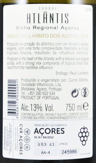 2017 Curral Atlântis Verdelho & Arinto dos Açores branco