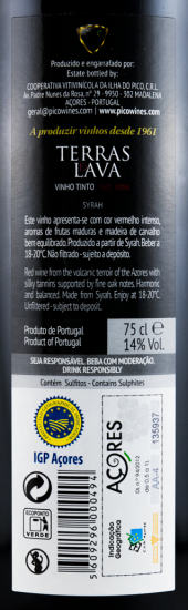 2015 Terras de Lava Syrah tinto