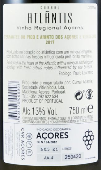2017 Curral Atlântis Terrantez do Pico white