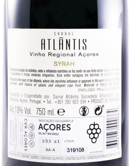 Curral Atlântis Syrah tinto