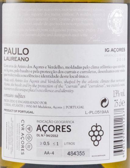 2018 Paulo Laureano Açores branco