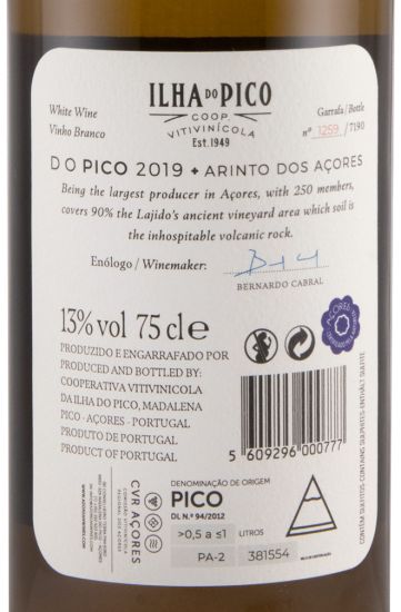 2019 Picowines Arinto dos Açores branco