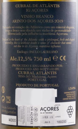 2019 Curral Atlântis Arinto dos Açores branco