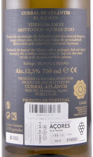 2020 Curral Atlântis Arinto dos Açores white