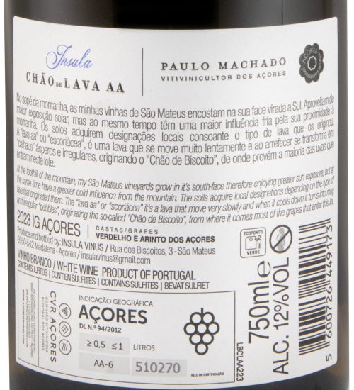 2023 Insula Chão de Lava AA branco
