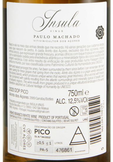 2023 Insula Arinto dos Açores branco