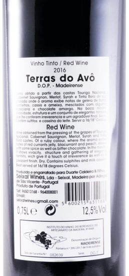 2016 Terras do Avô red