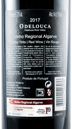 2017 Quinta do Francês Odelouca red