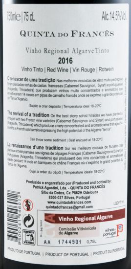 2016 Quinta do Francês red