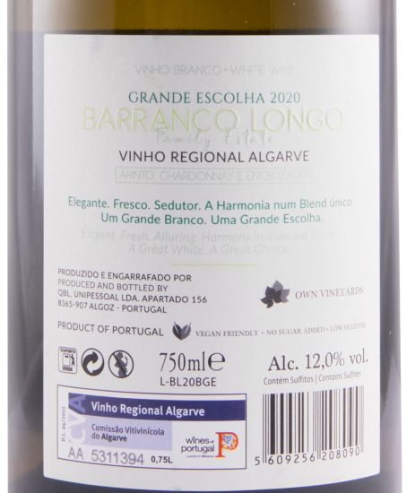 2020 Barranco Longo Grande Escolha white