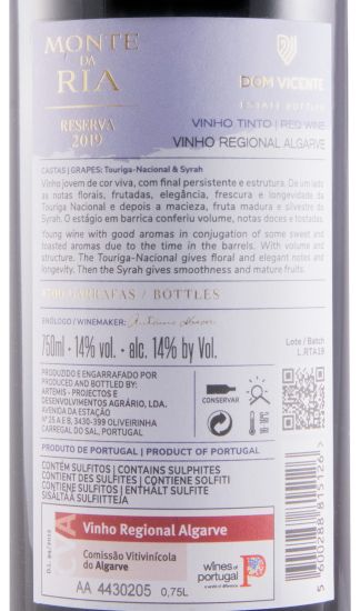2019 Monte da Ria Reserva tinto